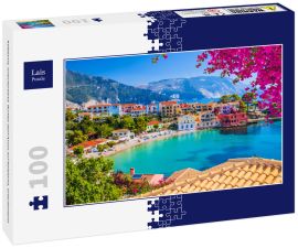 Lais Puzzle - Kefalonia, Griechenland. Buntes Dorf Assos auf Kefalonia, Griechenland - 100 Teile