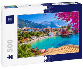 Lais Puzzle - Kefalonia, Griechenland. Buntes Dorf Assos auf Kefalonia, Griechenland - 500 Teile