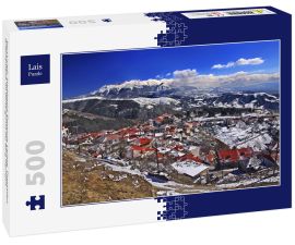 Lais Puzzle - Dorf Livadi, Stadtbezirk Elassona, Larissa, Thessalien, Griechenland. Im Hintergrund der Berg Olympus - 500 Teile