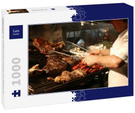 Lais Puzzle - Argentinischer Chefkoch beim Kochen von Fleisch im Restaurant - 1.000 Teile