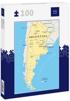 Lais Puzzle - Karte von Argentinien - 100 Teile