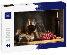 Lais Puzzle - Rotweingläser, Weintrauben und Korkenflasche - 1.000 Teile