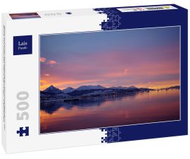 Lais Puzzle - Blick auf einen spektakulären Sonnenaufgang in der Bucht von Ushuaia, Tierra del Fuego, Argentinien. - 500 Teile