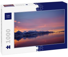 Lais Puzzle - Blick auf einen spektakulären Sonnenaufgang in der Bucht von Ushuaia, Tierra del Fuego, Argentinien - 1.000 Teile