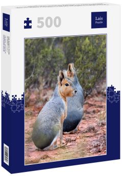 Lais Puzzle - Die Mara ist eine Nagetierart aus der Familie der Caviidae, die auch als patagonische Mara, patagonischer Hase und Hase bekannt ist, obwohl sie nicht zur Ordnung der echten Hasen gehört. - 500 Teile