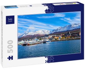 Lais Puzzle - Blick auf Ushuaia, Argentinien. Hier kann man die Schiffe und den Hafen derselben Stadt mit den Bergen im Hintergrund sehen. - 500 Teile