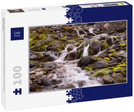 Lais Puzzle - Blick auf einen Wasserfall auf dem Martial-Gletscher in Ushuaia, Argentinien. - 100 Teile