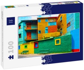 Lais Puzzle - La Boca, Blick auf das bunte Gebäude im Stadtzentrum, Buenos Aires, Argentinien - 100 Teile