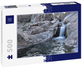 Lais Puzzle - Olaen-Wasserfall, La Falda, Cordoba, Argentinien, Landschaftliche Berge und alte Ruinen - 500 Teile