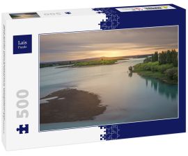 Lais Puzzle - Blick auf den Fluss Santa Cruz in Comandante Luis Piedrabuena, Provinz Santa Cruz, Patagonien, Argentinien. - 500 Teile