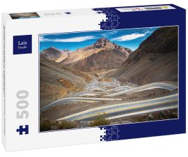 Lais Puzzle - Serpentinenstraße im Andengebirge zwischen Santiago de Chile und Mendoza, Argentinien - 500 Teile