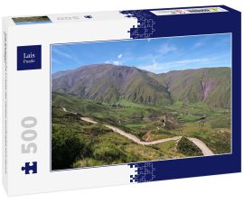 Lais Puzzle - Die Bergstraße Cuesta del Obispo schlängelt sich durch grüne Hügel - 500 Teile
