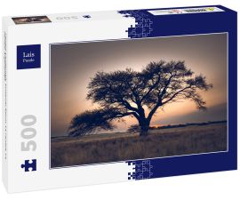 Lais Puzzle - Pampa-Landschaft, einsamer Baum, La Pampa, La Pampa, Argentinien - 500 Teile