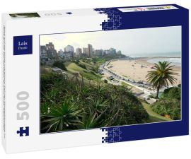 Lais Puzzle - Blick auf die Küste mit einem Teil der Stadtsilhouette im Hintergrund, Mar del Plata, Buenos Aires, Argentinien - 500 Teile