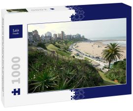 Lais Puzzle - Blick auf die Küste mit einem Teil der Stadtsilhouette im Hintergrund, Mar del Plata, Buenos Aires, Argentinien - 1.000 Teile