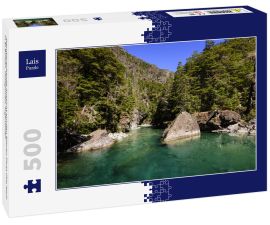 Lais Puzzle - Atemberaubende Aussicht auf den Blauen Fluss (Río Azul) in El Bolsón, Patagonien, Argentinien - 500 Teile