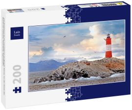 Lais Puzzle - Les Éclaireurs ist ein Leuchtturm im Beagle-Kanal, vor der Küste der Bucht von Ushuaia, Feuerland, Argentinien. - 200 Teile