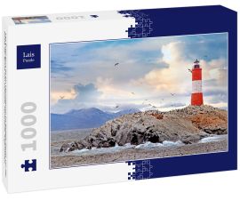 Lais Puzzle - Les Éclaireurs ist ein Leuchtturm im Beagle-Kanal, vor der Küste der Bucht von Ushuaia, Feuerland, Argentinien. - 1.000 Teile