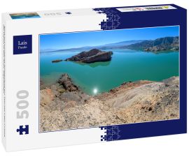 Lais Puzzle - Blick auf trockenes Wüstenland am Stausee Lago Cuesta del Viento in San Juan, Argentinien. - 500 Teile