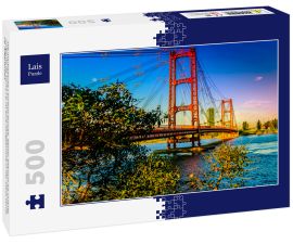 Lais Puzzle - Die martialische Candioti-Brücke, besser bekannt als Puente Colgante de Santa Fe, ist eine Hängebrücke in der Stadt Santa Fe, Argentinien. - 500 Teile