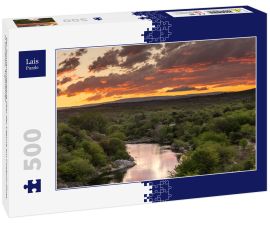 Lais Puzzle - Der Sonnenuntergang über der Lagune am Cosquín-Fluss in Cordoba, Argentinien - 500 Teile