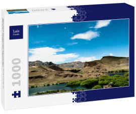 Lais Puzzle - Bewölkte Berglandschaft mit dem Fluss Limay in Neuquen, Patagonien, Argentinien - 1.000 Teile