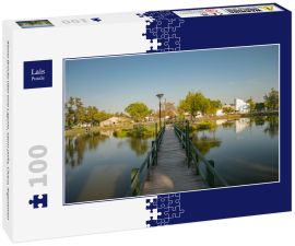 Lais Puzzle - Kleine Brücke über eine Lagune, saens peña, Chaco, Argentinien - 100 Teile