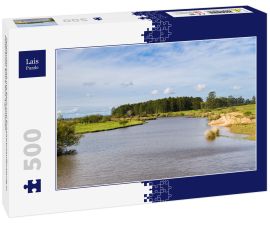Lais Puzzle - Feldlandschaft mit Bach und Eukalyptusaufforstung in Federacion Entre Rios Argentinien - 500 Teile