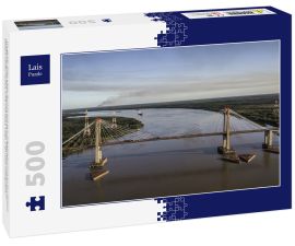 Lais Puzzle - Die Zarate-Brazo-Largo-Brücken sind zwei Schrägseilbrücken für den Straßen- und Eisenbahnverkehr in Argentinien, die den Fluss Parana zwischen den Städten Zarate, Buenos Aires, und Brazo Largo, Entre Rios, überqueren. - 500 Teile