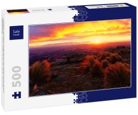 Lais Puzzle - Schöner Sonnenuntergang von der Spitze eines Hügels inmitten der Natur, in der Nähe von Merlo, San Luis, Argentinien. - 500 Teile