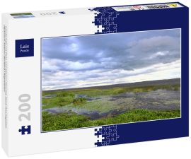 Lais Puzzle - Landschaft mit Fluss und blauem Himmel, Iberá-Feuchtgebiet (Spanisch: Esteros del Iberá ) Argentinien - 200 Teile