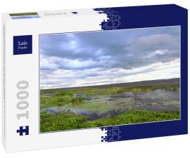 Lais Puzzle - Landschaft mit Fluss und blauem Himmel, Iberá-Feuchtgebiet (Spanisch: Esteros del Iberá ) Argentinien - 1.000 Teile
