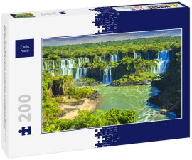 Lais Puzzle - Argentinien - Misiones - Iguazu-Wasserfälle - Der beeindruckende Panoramablick auf die argentinische Seite der Iguazu-Wasserfälle und die Bäche, die in den Parana-Fluss fließen, von der brasilianischen Seite aus - 200 Teile