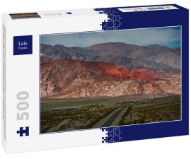 Lais Puzzle - Epische Aussicht auf die zerklüfteten und farbenfrohen Berge auf dem Weg von Fiambalá zum Pass Paso San Francisco an der Grenze zu Chile. Provinz Catamarca, Argentinien - 500 Teile