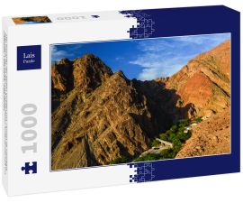 Lais Puzzle - Der Komplex der heißen Quellen von Termas de Fiambalá liegt tief in der kargen und zerklüfteten Andenlandschaft um Fiambalá, Catamarca, Argentinien - 1.000 Teile
