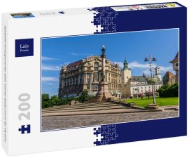 Lais Puzzle - Stadtbild Hintergrund der alten Teil der Stadt Lviv in der Ukraine - 200 Teile