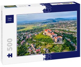 Lais Puzzle - Luftaufnahme von Mukatschewo mit der Burg Palanok in der Ukraine - 500 Teile