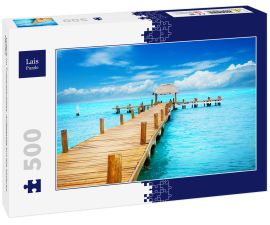 Lais Puzzle - Urlaub im Tropenparadies. Anlegesteg auf Isla Mujeres, Mexiko - 500 Teile