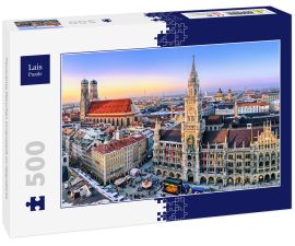 Lais Puzzle - Panorama München Innenstadt im Abendlicht - 500 Teile