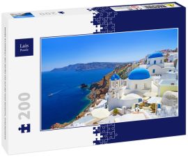 Lais Puzzle - Weiße Architektur des Dorfes Oia auf der Insel Santorin, Griechenland - 200 Teile