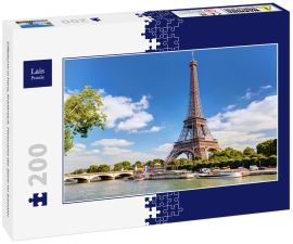 Lais Puzzle - Eiffelturm in Paris, Frankreich. Panorama der Seine im Sommer - 200 Teile