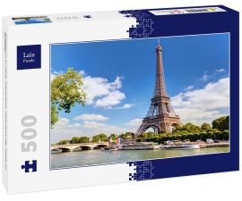 Lais Puzzle - Eiffelturm in Paris, Frankreich. Panorama der Seine im Sommer - 500 Teile