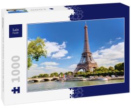 Lais Puzzle - Eiffelturm in Paris, Frankreich. Panorama der Seine im Sommer - 1.000 Teile
