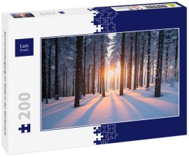 Lais Puzzle - Sonnenuntergang im Wald in der Winterzeit - 200 Teile