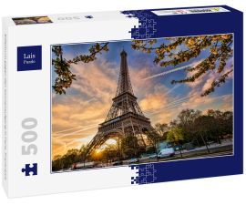 Lais Puzzle - Eiffelturm gegen den Sonnenaufgang in Paris, Frankreich - 500 Teile