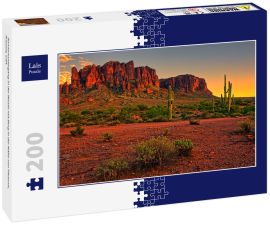 Lais Puzzle - Sonnenuntergang in der Wüste mit Berg in der Nähe von Phoenix, Arizona, USA - 200 Teile