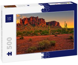Lais Puzzle - Sonnenuntergang in der Wüste mit Berg in der Nähe von Phoenix, Arizona, USA - 500 Teile
