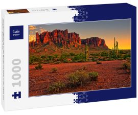 Lais Puzzle - Sonnenuntergang in der Wüste mit Berg in der Nähe von Phoenix, Arizona, USA - 1.000 Teile