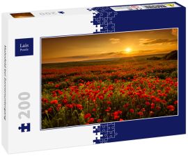 Lais Puzzle - Mohnfeld bei Sonnenuntergang - 200 Teile