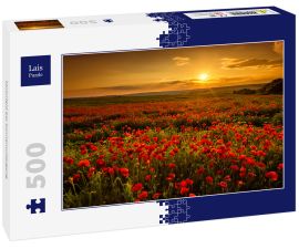 Lais Puzzle - Mohnfeld bei Sonnenuntergang - 500 Teile